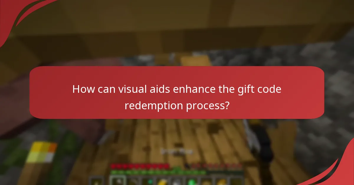 How can visual aids enhance the gift code redemption process?