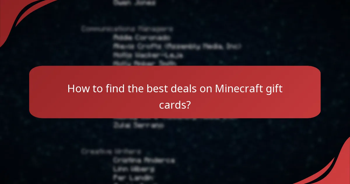 How to find the best deals on Minecraft gift cards?