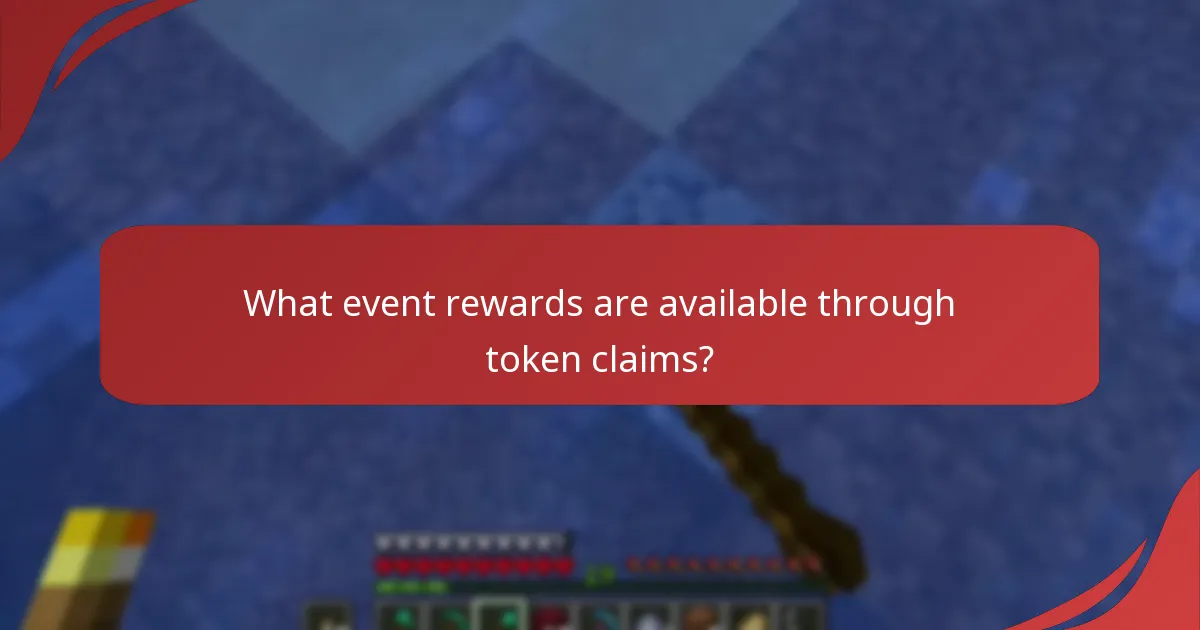 What event rewards are available through token claims?