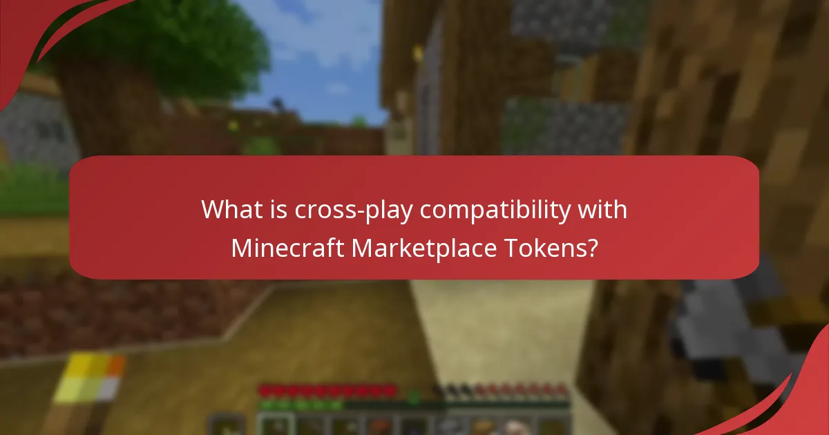 What is cross-play compatibility with Minecraft Marketplace Tokens?