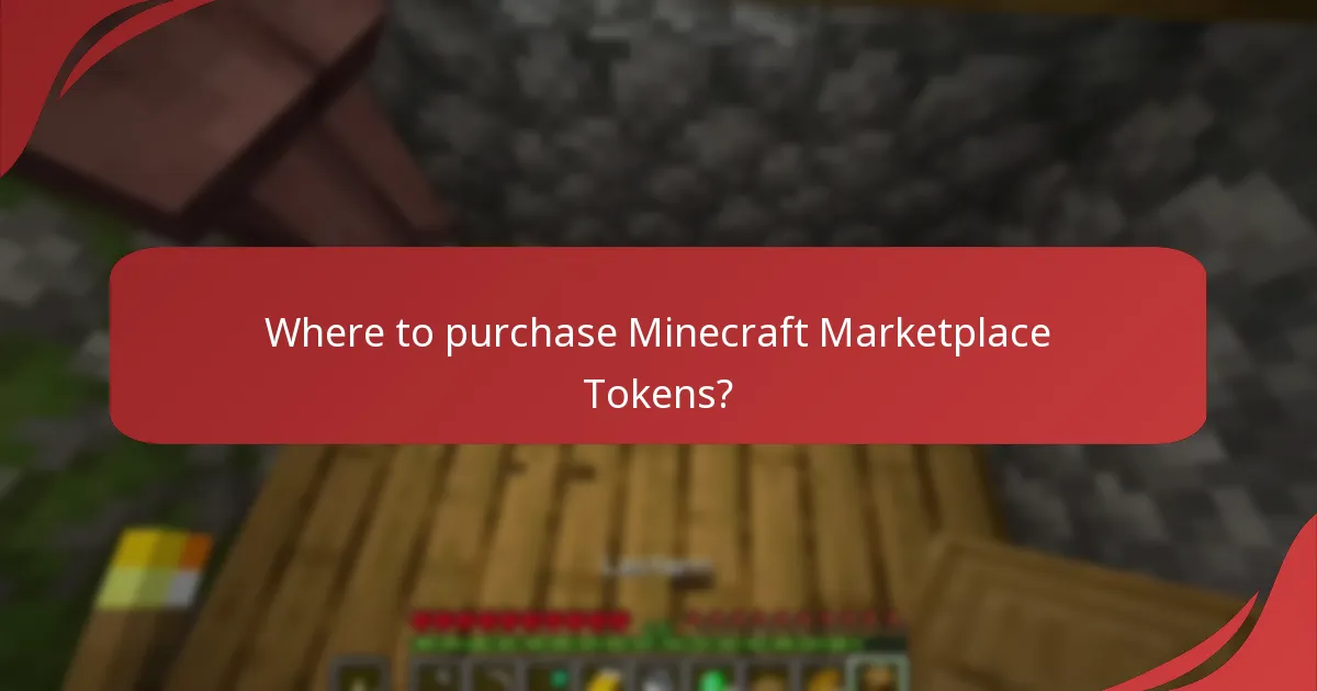 Where to purchase Minecraft Marketplace Tokens?